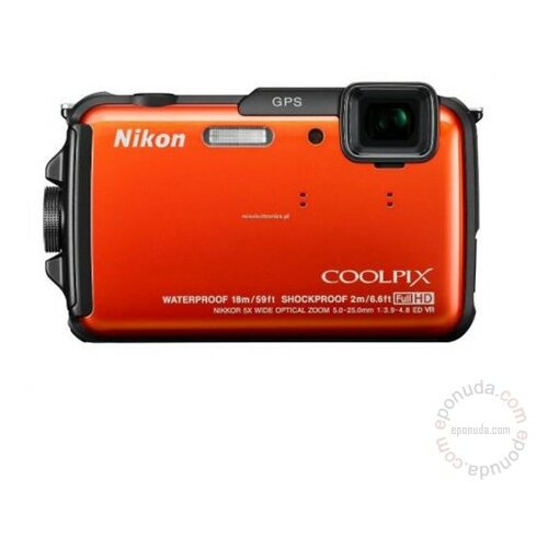 Nikon Coolpix AW110 Orange digitalni fotoaparat Slike