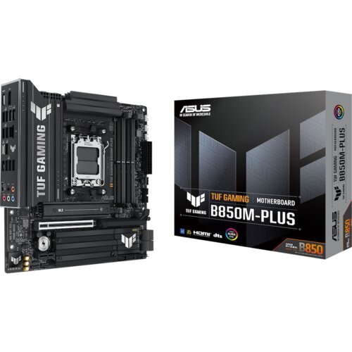 Asus TUF GAMING B850M-PLUS AM5 mATX osnovna plo&amp;scaron;ča - AMD B850, 4xDDR5, 3xM.2, 4xSATA, 2.5Gb LAN, 1xDP, 1xHDMI, Aura Sync - 90MB1IX0-M0EAY0 Slike