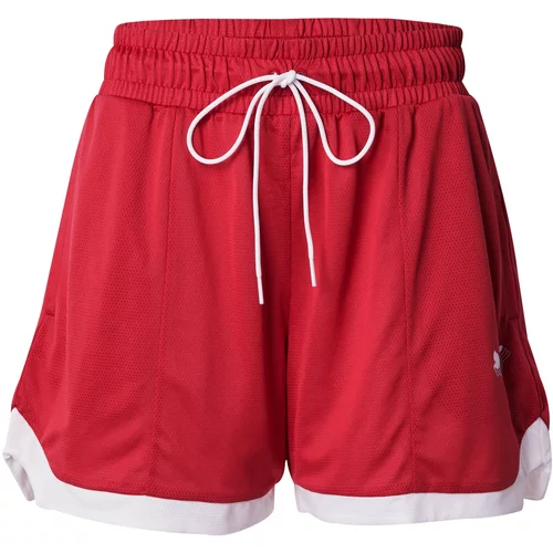 Puma Sportske hlače crvena / bijela