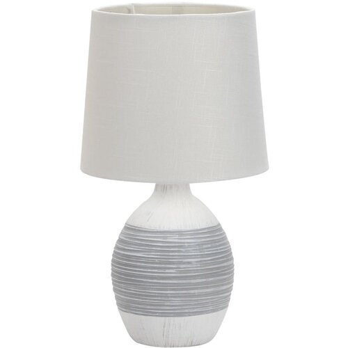 Candellux Lighting Svetlo siva namizna svetilka s tekstilnim senčnikom (višina 35 cm) Ambon – Cene