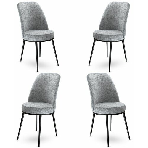 HANAH HOME dexa - grey, black greyblack bar stool set (4 pieces) Cene