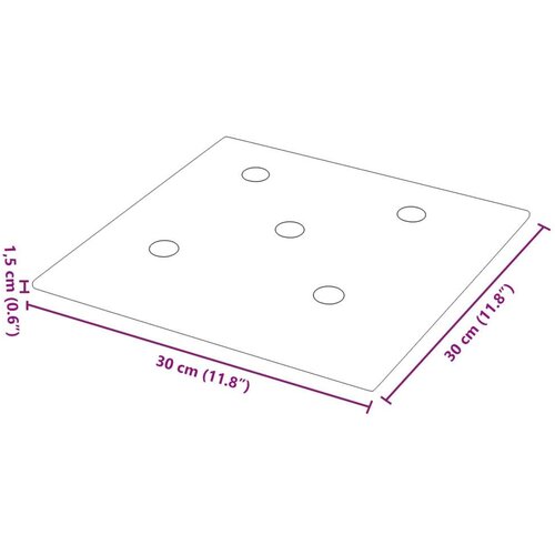  Zidna uzglavlja 12 pcs Crna 30 x 30 cm Lažna koža - Crna 30 x 30 cm Slike