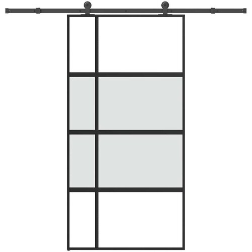  Klizna vrata s priborom 102 5x205 cm kaljeno staklo i aluminij - 102.5 x 205 cm (213.5 cm) 1 matt and transparent Cijene