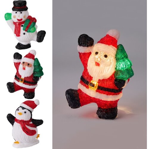  LED spolja&amp;scaron;nja božićna dekoracija 20xLED/2xAA 24 cm IP44 santa Slike