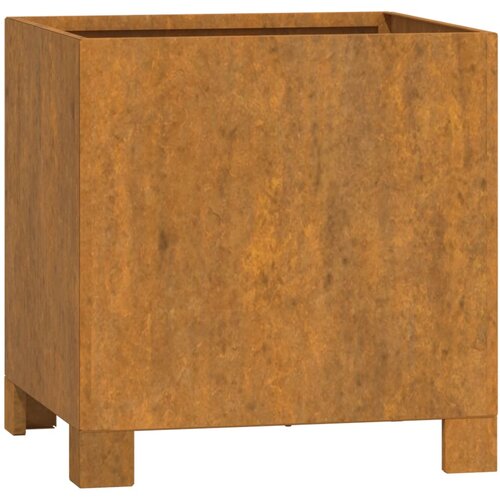 Maison Chic Cvetlično korito - Cvetlični Lonec z nogami zarjavelo 32x30x33 cm corten jeklo, (21788865) Slike