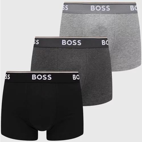 Boss Boksarice 3 - Pack moške, siva barva