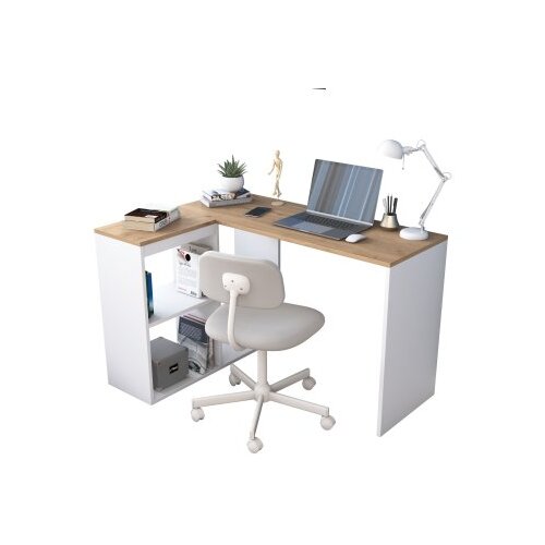  Radni sto 120x74,8x50cm Hrast-Bijela Slike