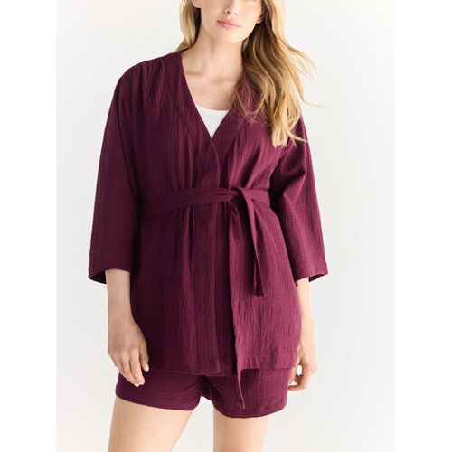Reserved Kimono od muslina - boja mahagonija Cijene