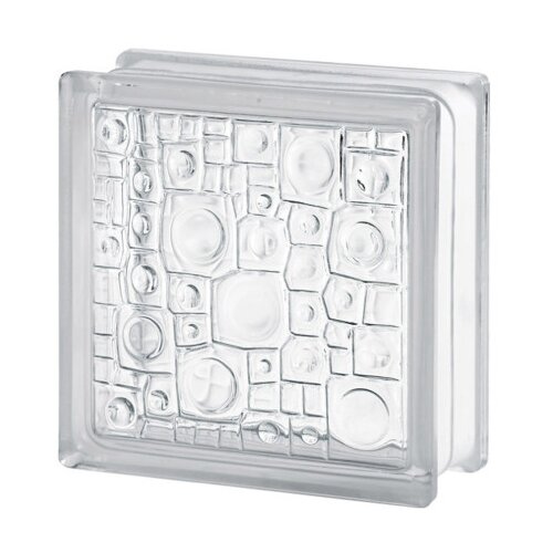 SEVES GLASS BLOCK Prizma staklena 19x19cm CLEAR SPONGE 1919/8 SGB Slike