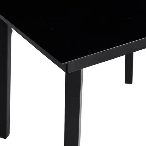  7-dijelni vrtni blagovaonski set s jastucima crni od poliratana Crna 160 x 80 x 74 cm Slike