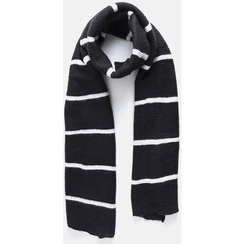 Gemre Black scarf with white stripes Kari Cene