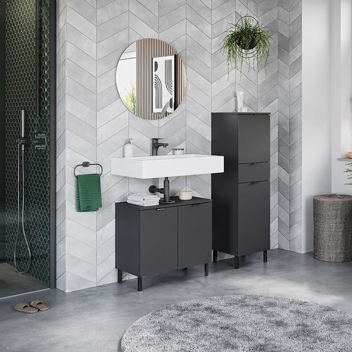 Germania Antracitno sivi ormarić za ispod umivaonika 60x56 cm Arcena &amp;ndash; Slike