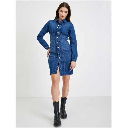 Orsay Blue Denim Shirt Dress - Women Slike