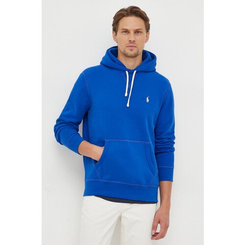 Polo Ralph Lauren Pulover mo&amp;scaron;ka, mornarsko modra barva, s kapuco Slike