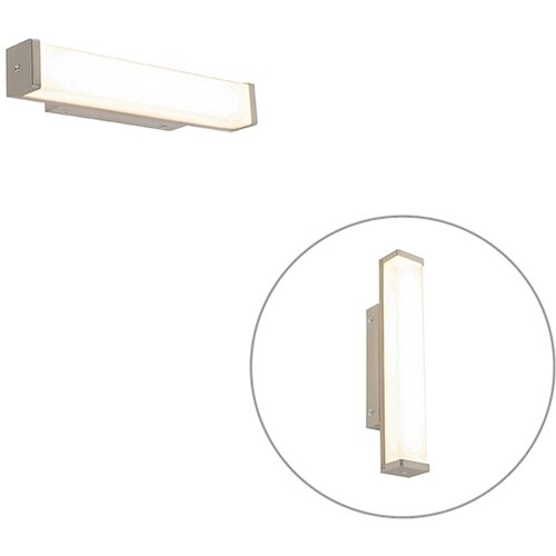 QAZQA Kopalniška stenska svetilka jeklo 32 cm z LED IP44 - Cascada Cene