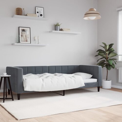 VidaXL Raztegljiva postelja temno siva 80x200 cm žamet Slike