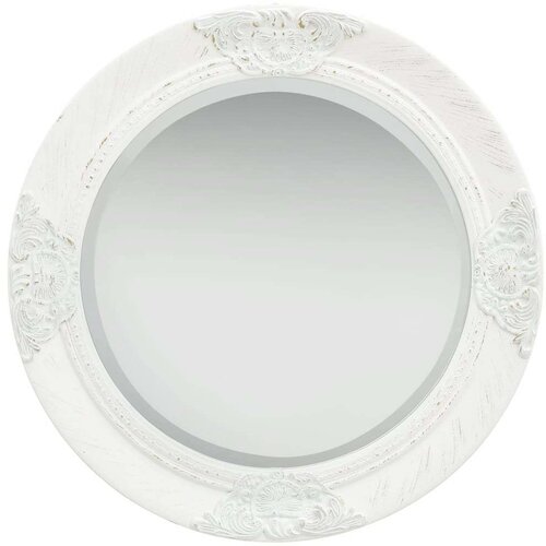 VidaXL Zidno ogledalo u baroknom stilu 50 cm bijelo Slike