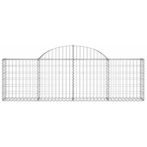  Gabionska ko&amp;scaron;ara s lukom 200 x 30 x 60/80 cm pocinčano željezo Slike