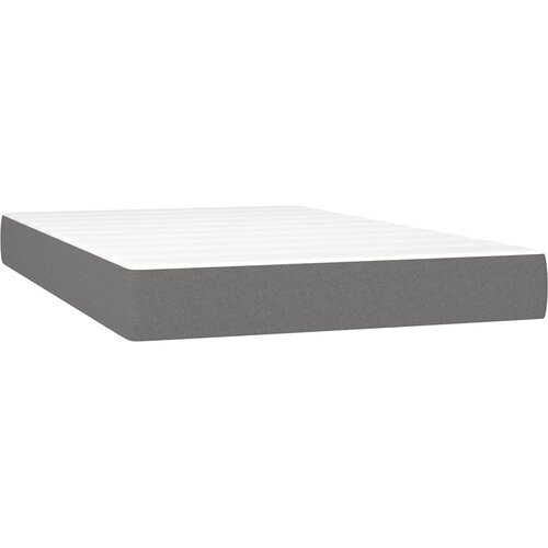  Krevet s oprugama i madracem tamnosivi 120 x 200 cm od tkanine Slike