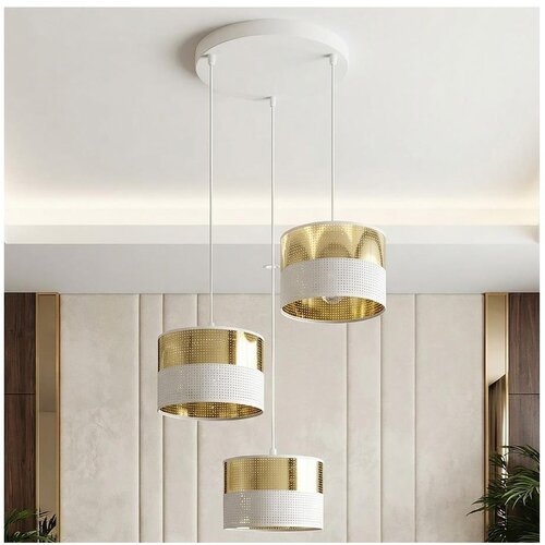  visilica na sajli lux 3xE27/15W/230V bela/zlatna Cene