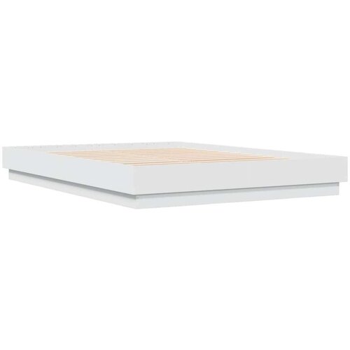  Okvir kreveta s LED svjetlima bijeli 160 x 200 cm Slike