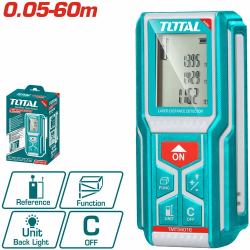 TOTAL TOOLS Laserski merilec razdalje 0,05-60m (TMT56016), (20928000)
