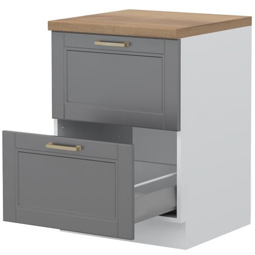 Jela ELEMENT ZA KUHINJO TARA R-60-2MBOX S KOVINSKIMI PREDALI-Grafit mat lak Cene