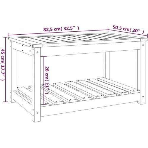 vidaXL vrtni stol 82 5 x 50 5 x 45 cm od masivne borovine Cijene
