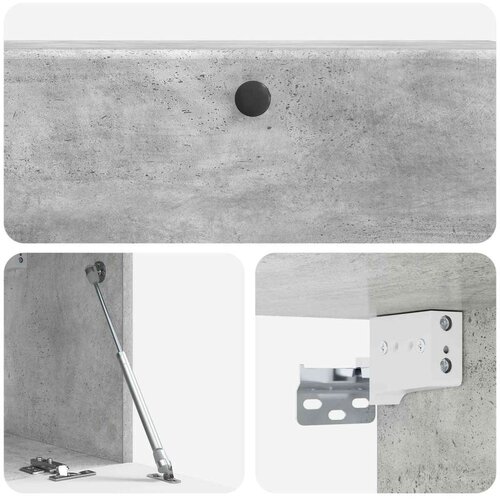  ormar za zid Betonska siva 98 x 31 x 30 cm Konstruirano drvo Slike