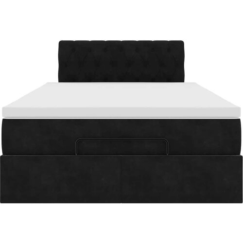 VidaXL Otomanski krevet s madracem&amp;amp;LED crni 120x200cm bar&amp;scaron;unasti Slike