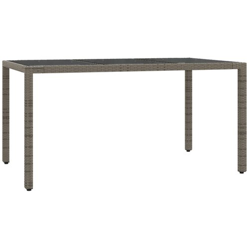  5-dijelni vrtni blagovaonski set sivi od poliratana Siva 150 cm table length Slike
