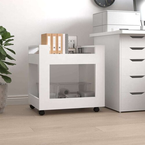 Kolica za radni stol bijela 60x45x60 cm od konstruiranog drva Cijene