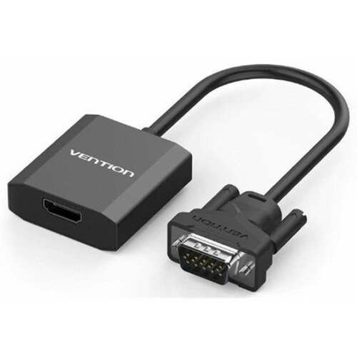 Vention VGA u HDMI konverter sa Micro USB ulazom i audio portom crni adapter Slike