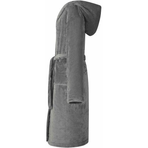  Kupaći kaput s kapuljačom Tamno siva xxxl Flanel Slike