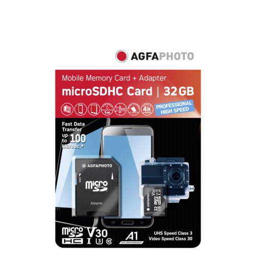 Agfaphoto MicroSDHC UHS I 32GB Prof. High Speed U3 V30 A1 Cijene