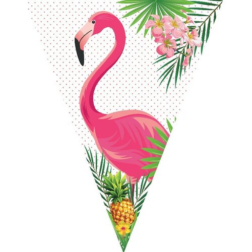 Flamingo zastavice 11 kom - 3,2m Slike