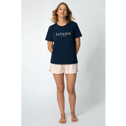 LaLupa Woman's T-shirt LA109 Navy Blue Slike