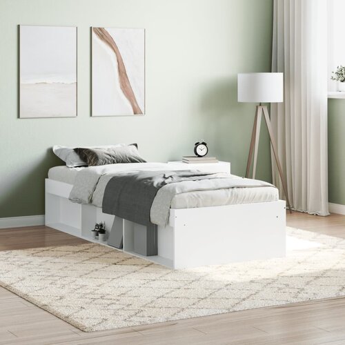 vidaXL Posteljni okvir bel 75x190 cm Cene