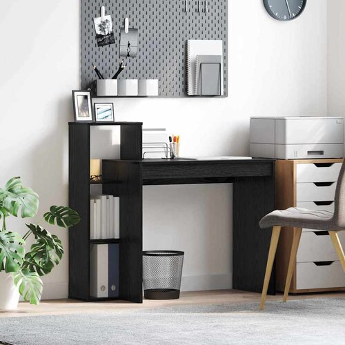  Stol s policom Crni hrast 100 x 40 x 90 cm Konstruirano drvo Cene