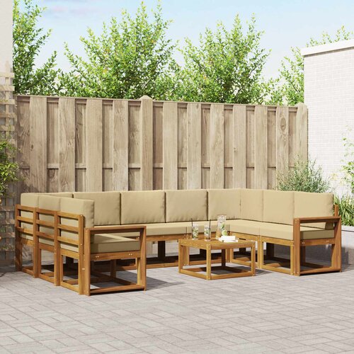  Set vanjskih sofa 10 kom. Prirodna i bež Cijene