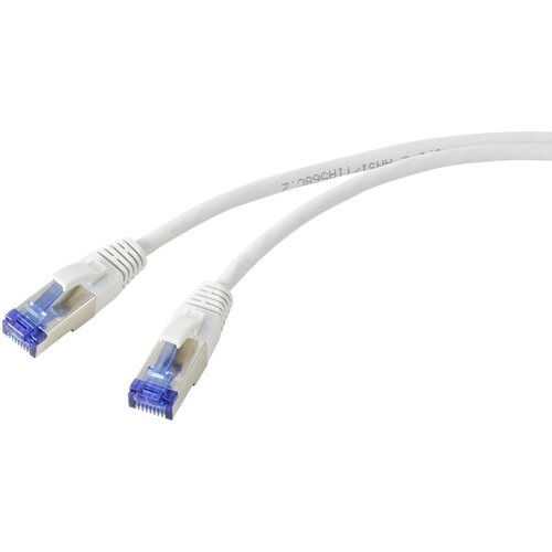 Renkforce RF-5266142 RJ45 omrežni kabel CAT6a S/FTP 3 m siva vitka linija, prilagodljiv, z za&scaron;čitnim zapornim zatičem, ognjevaren 1 kos, (20539830) Cene