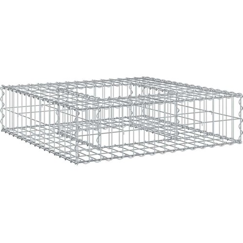  Gabionski uzdignuti krevet Srebrno 80 x 80 x 20 cm - 80 x 80 x 20 cm Cijene