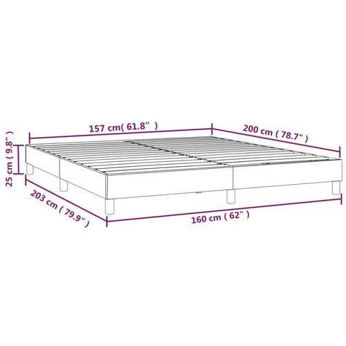  Okvir za krevet s oprugom sivi 160x200 cm od umjetne kože Slike