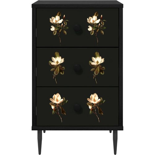  Noćni ormar BREMEN 2 kom. Crni hrast 36 x 33 x 61 cm Slike