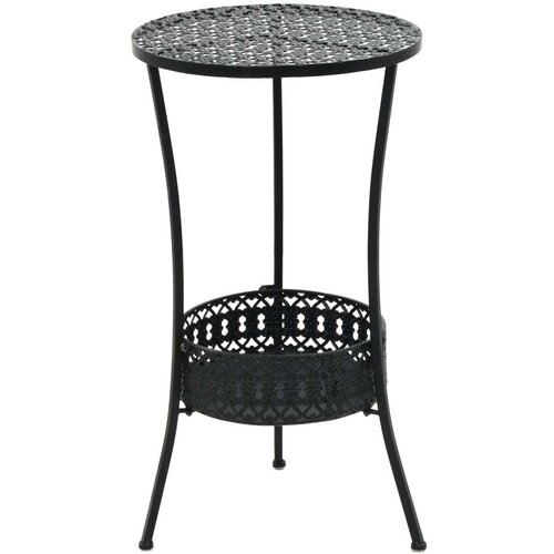 Bistro stol crni 40 x 70 cm metalni Slike