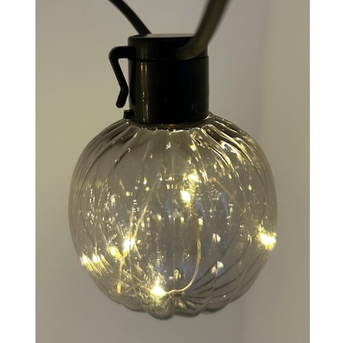  LED spoljni dekorativni lanac 10xLED/0,15W/230V 6,8 m IP44 crna/dimna Slike