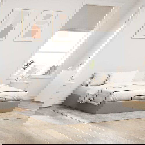 VidaXL Otomanski posteljni okvir brez vzmetnice taupe 140x200 cm blago Slike