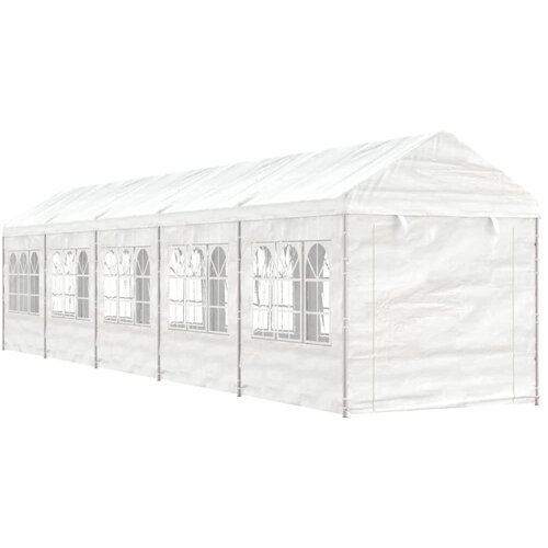 VidaXL Sjenica s krovom bijela 11 15 x 2 28 x 2 69 m polietilen Slike