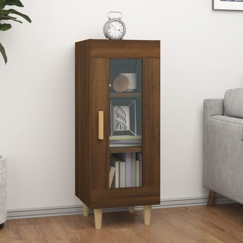 VidaXL Komoda rjavi hrast 34,5x34x90 cm konstruiran les Slike