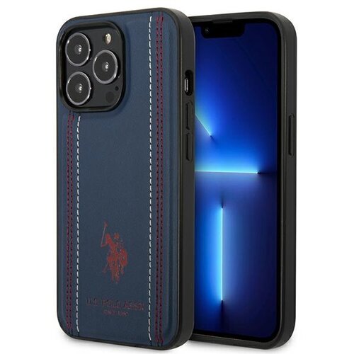 U.S. Polo Assn. US POLO USHCP14XPFAV IPHONE 14 PRO MAX 6,7 GRANATOWY/NAVY BLUE LEATHER STITCH, (21898707) Cene
